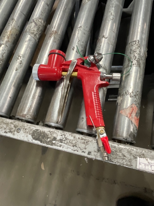 Photo 1 of ***INCOMPLETE***Drywall Texture Sprayer,Air Texture Gun 1.5 Gallon with 3 Nozzle (4.0mm/6.0mm/8.0mm) for Orange Peel Knockdown (Red)