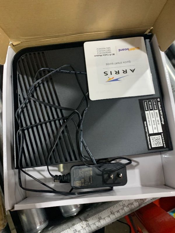 Photo 1 of ***INCOMPLETE**ARRIS (SBG7400AC2) - Modem Router Combo - Fast DOCSIS 3.0 & AC2350 WiFi, for Comcast Xfinity, Cox, check with ISP for compatibility [Not for Spectrum], Four 1 Gbps Ports, 800 Mbps Max Internet Speed