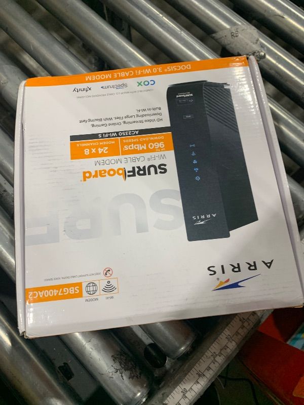 Photo 1 of ***INCOMPLETE**ARRIS (SBG7400AC2) - Modem Router Combo - Fast DOCSIS 3.0 & AC2350 WiFi, for Comcast Xfinity, Cox, check with ISP for compatibility [Not for Spectrum], Four 1 Gbps Ports, 800 Mbps Max Internet Speed