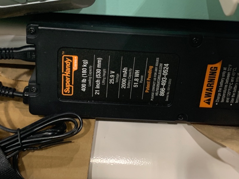 Photo 1 of ** For parts only, has damage to motor cables ** SuperHandy GoRise Electric Floor to Stand Lift – 500 Lbs Capacity, Standing Assistance, Portable, Adjustable, Ergonomic, Easy Storage, Patent Pending (FS (Floor Lift))
