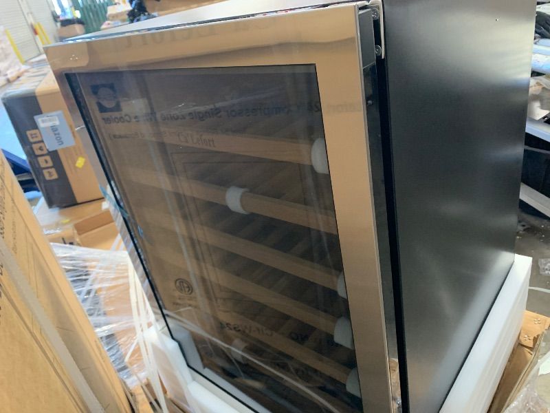 Photo 1 of *****DAMAGE ON RIGHT SIDE SEE PHOTOS*****Ca'Lefort 24 Inch Wine Fridge, 54 Bottle Wine Cooler Refrigerator, 40-65°F Wine Refrigerator Glass Door, 3 LED Wine Fridge, Built-in or Freestanding Wine Fridge for Home/Bar/Kitchen (5.65 cu.ft)