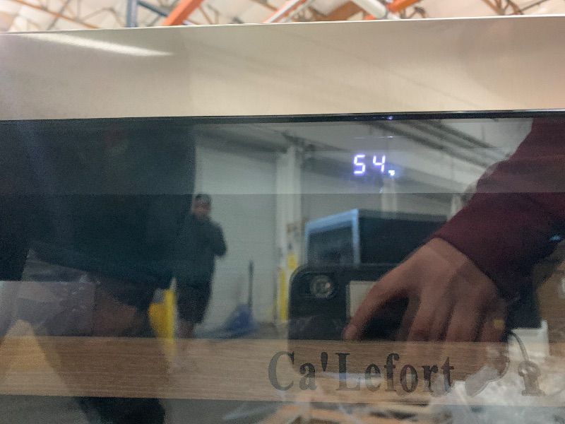 Photo 1 of *****DAMAGE ON RIGHT SIDE SEE PHOTOS*****Ca'Lefort 24 Inch Wine Fridge, 54 Bottle Wine Cooler Refrigerator, 40-65°F Wine Refrigerator Glass Door, 3 LED Wine Fridge, Built-in or Freestanding Wine Fridge for Home/Bar/Kitchen (5.65 cu.ft)