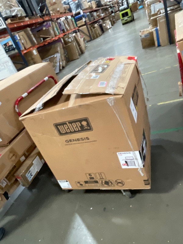 Photo 1 of Weber Genesis S-335 Liquid Propane Gas Grill for Outdoor Cooking, 3 Burners and 1 Side Burner, Stainless Steel