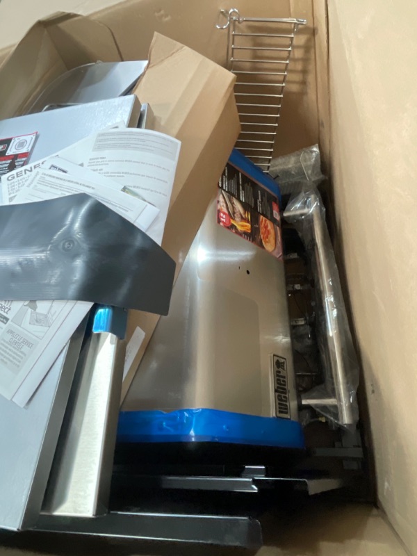 Photo 1 of Weber Genesis S-335 Liquid Propane Gas Grill for Outdoor Cooking, 3 Burners and 1 Side Burner, Stainless Steel