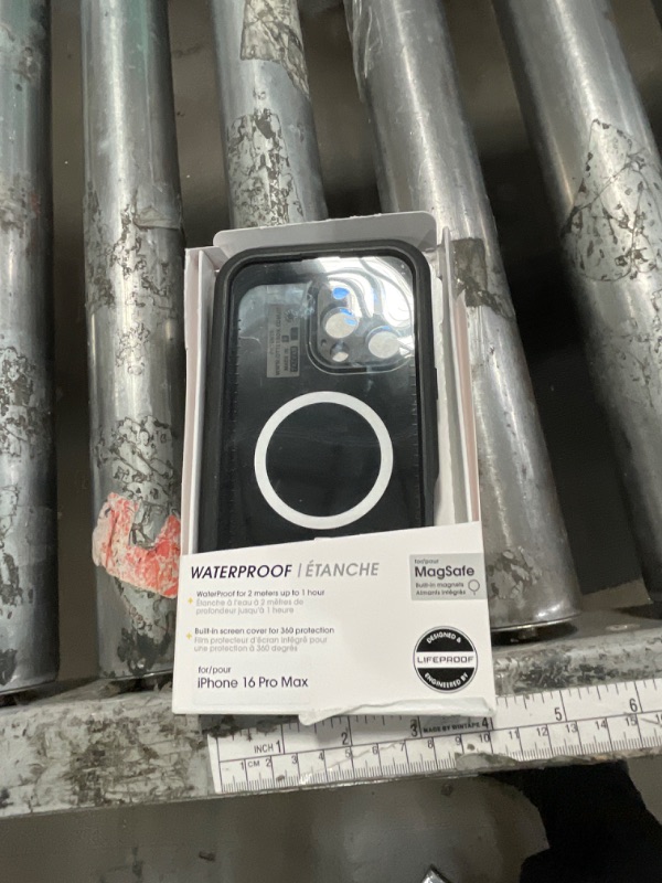 Photo 1 of OtterBox iPhone 16 Pro Max FR? Series Waterproof Case with MagSafe (Designed by LifeProof) - Black, Waterproof, 60% Recycled Plastic, Sleek and Stylish