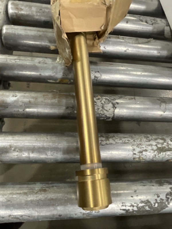 Photo 1 of 1 1/8 Inch Diameter Curtain Rods72 to 144 Inches(6-12ft), Telescoping Heavy Duty Large Drapery Rod with Adjustable Aluminum Alloy Bracket, Solid End Caps for Windows Patio Decoration, Brushed Gold