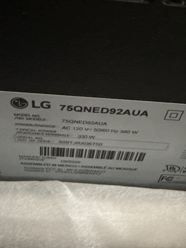 Photo 4 of LG 75-Inch Class QNED evo AI QNED92A Series Mini LED 4K Smart TV w/Dolby Atmos, Dolby Vision, HDR10, AI Super Upscaling 4K, Filmmaker Mode, Wow Orchestra, Alexa Built-in (75QNED92AUA, 2025)