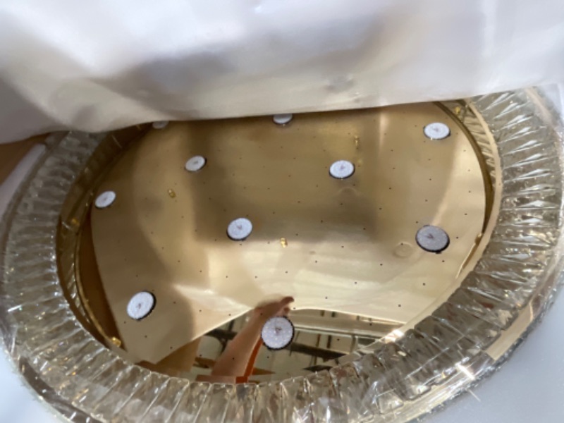 Photo 1 of dolria Modern Crystal Large Chandeliers LED Dimmable Flush Mount Ceiling Chandeliers for Living Room High Ceiling Entrance Foyer Bedroom