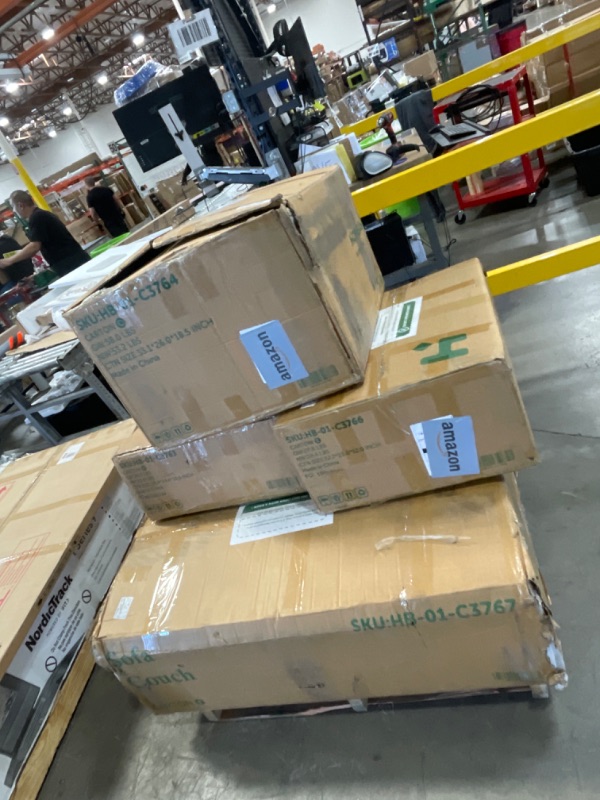 Photo 1 of *** 5 BOXES***HONBAY Modular Sectional Sleeper Sofa with Pull Out Bed, Chenille L Shaped Couch with Storage Seats, Convertible Sectional Couches for Living Room, Warm Grey