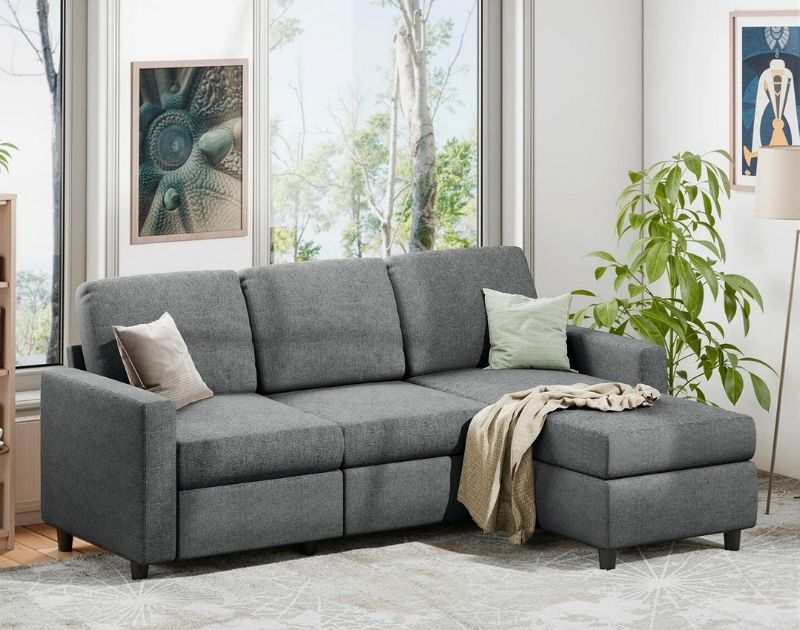 Photo 1 of ***BOX 1 OF 3***Walsunny L-shaped convertible sectional sofa 