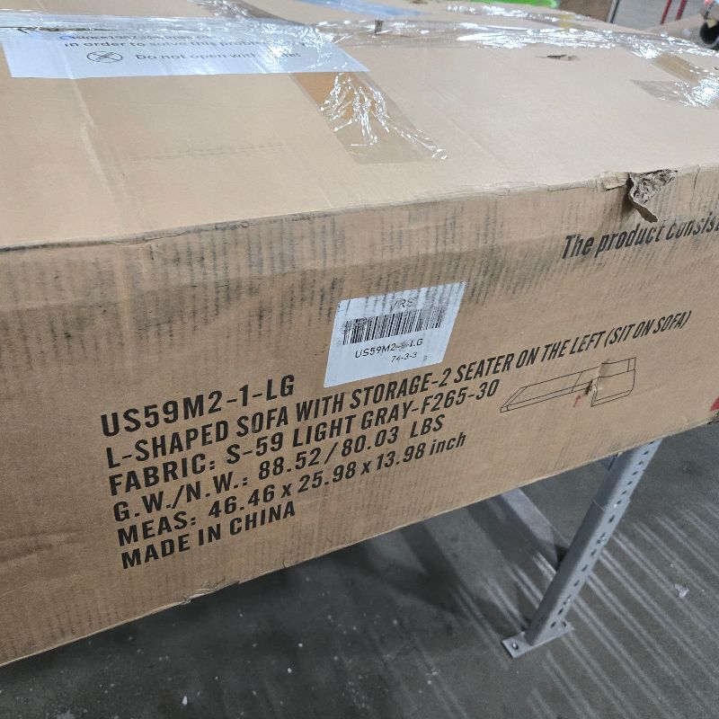 Photo 1 of ***BOX 1 OF 3***Walsunny L-shaped convertible sectional sofa 