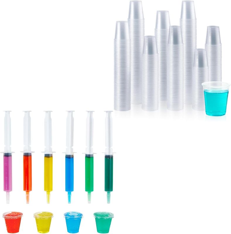 Photo 1 of ****************Syringes and Lids are missing****************
Vplus 2000 Pack 3 OZ Cold Clear Small Plastic Cups, 50 Piece Jelly Shot Set Include 25 2 OZ Syringes and 25 2 OZ Small Cups with Lids