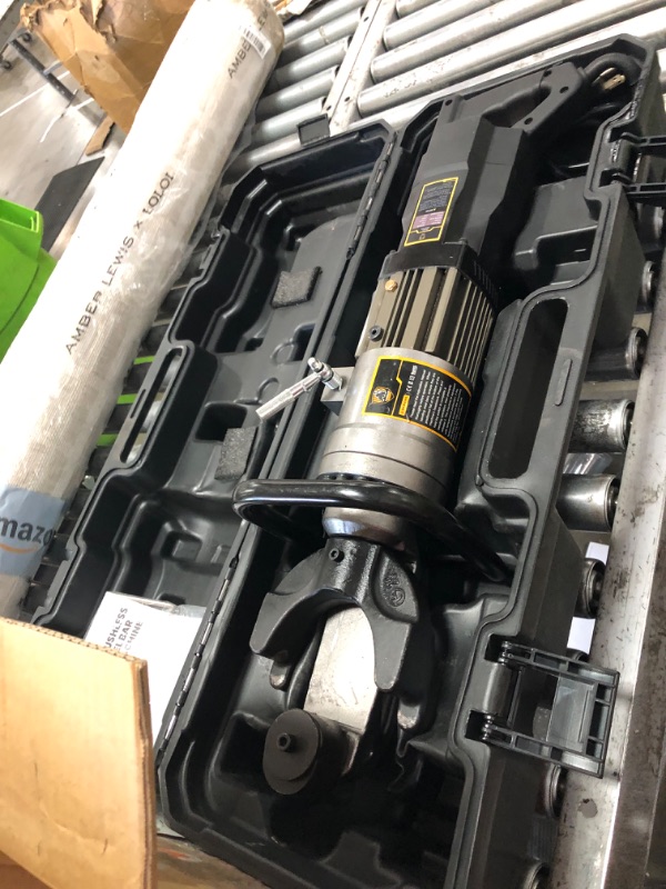 Photo 1 of [Upgraded Version] Electric Rebar Bender with Brushless Motor, Bending up to 1 Inch 25mm #8 Rebar, Bend Angle 0-130°, 1100W Portable Hydraulic Rebar Bender Tool, Handheld Rebar Bender Machine, 110V