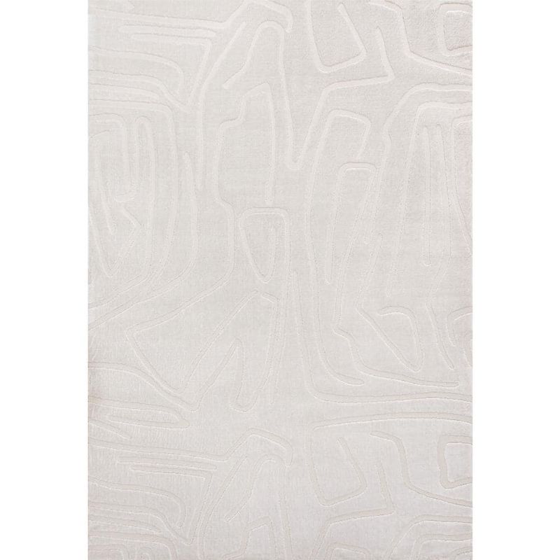 Photo 1 of ***READ NOTES*** Alcina Modern Scandinavian Graphic Lines High-Low White/Light Gray 8 Ft. X 10 Ft. Area Rug