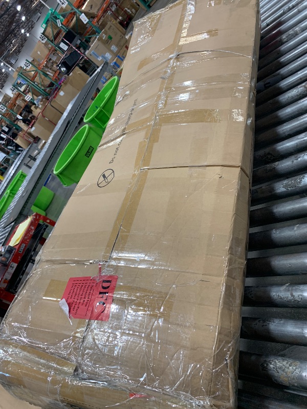 Photo 1 of ***UNKNOWN IF MISSING PARTS*** YITAHOME Hall Tree with Bench and Shoe Storage, Hallway Tree with Adjustable RGB LED Light, Sliding Barn Doors and 10 Hooks, Coat Rack for Front Door Entrance Entryway Mudroom Bedroom, White & Walnut