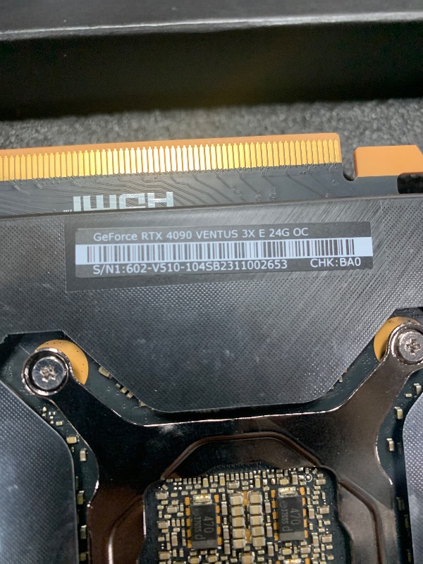 Photo 1 of ***FOR PARTS ONLY*** MSI Geforce RTX 4090 Ventus 3X E 24G OC Pci_E Graphic Card - NVIDIA Geforce RTX 4090 GPU, 24GB GDDR6X 384-Bit Memory, 21 Gbps, PCI Express 4 Interface, Upto 2550 Mhz, TORX Fan 4.0, Triple Fan Design