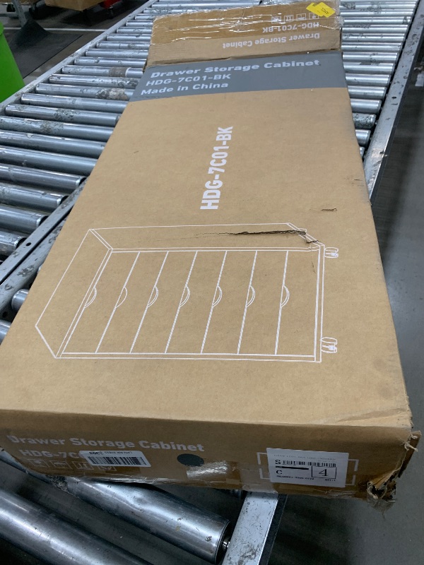 Photo 1 of **IMAGE FOR REFERENCE, WOOD***Sweetcrispy 7 Drawer Chest Mobile Storage Cabinets Wooden Dresser with Wheels Room Organization Furniture for Office Home, Black Wood