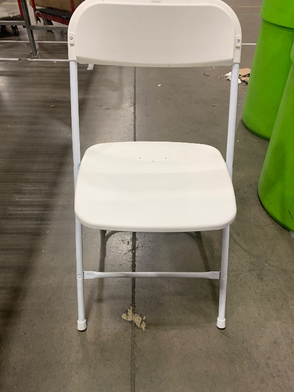 Photo 1 of **SEE NOTEs**Flash Furniture Hercules Set of 10 Indoor/Outdoor Heavy-Duty Plastic Folding Chairs, Foldable Commercial Stacking Chairs with 650-lb. Static Weight Capacity, White
