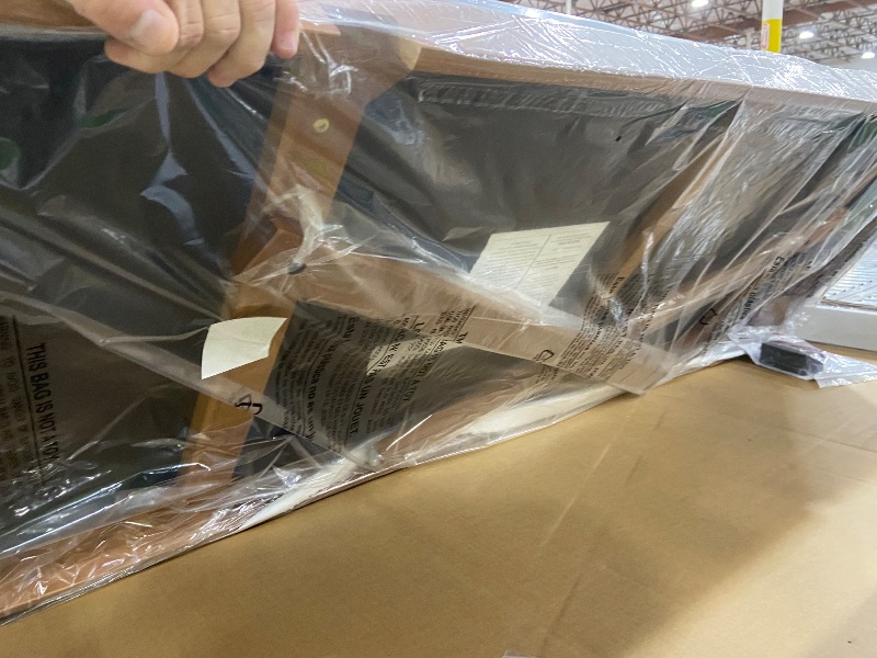 Photo 1 of ************INCOMPLETE ITEM, THIS IS ONLY THE BOX FOR THE HEADBOARD************
Merax Queen Size Bamboo Platform Bed,Modern Bed Frame with Upholstered Adjustable Headboard, Wood Slat Support, No Box Spring Needed, Easy Tool-Free Assembly, Brown+Beige