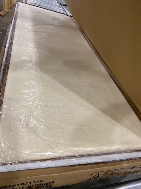 Photo 1 of ************INCOMPLETE ITEM, THIS IS ONLY THE BOX FOR THE HEADBOARD************
Merax Queen Size Bamboo Platform Bed,Modern Bed Frame with Upholstered Adjustable Headboard, Wood Slat Support, No Box Spring Needed, Easy Tool-Free Assembly, Brown+Beige