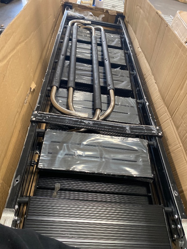 Photo 1 of (used item)(please see all images) DZMYSMG Space-Saving Metal Loft Bed with Wall-Mounted Ladder Double Step Staircase Non-Slip Feet & Armrests -