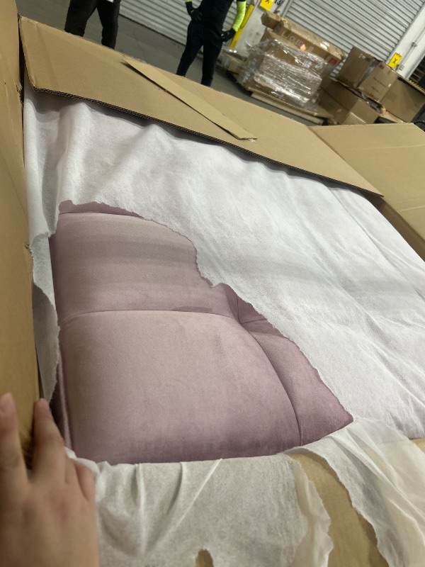 Photo 1 of ** SEE NOTES ***Trygoal 3 in1 Sofa Bed, Pull-Out Sleeper Sofa Bed with 3-Level Adjustable Backrest, Velvet Fabric Convertible Love Seat Sleepers Beds for Living Room & Bedroom & Apartment, Pink