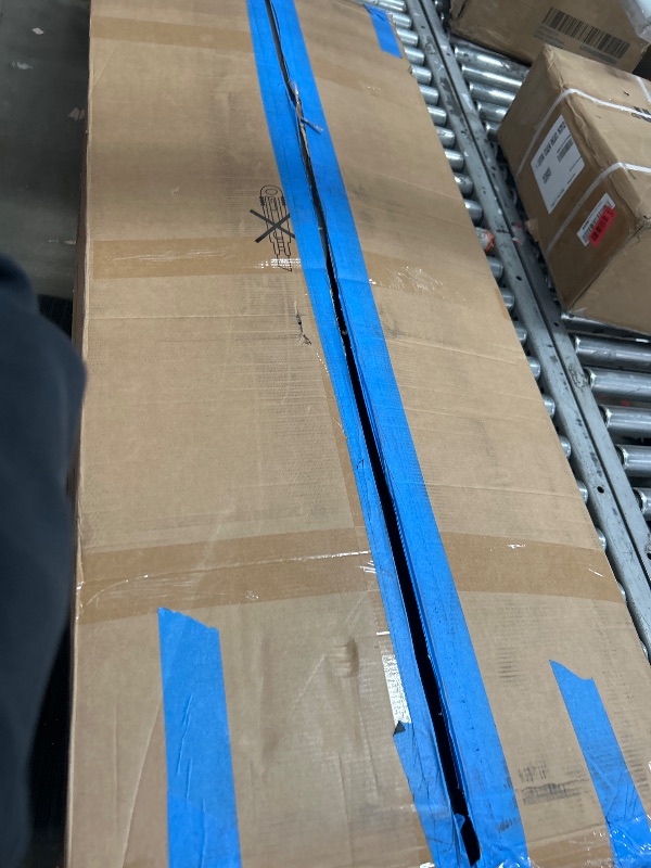 Photo 1 of (unknown if complete)(used) Full Size Platform Bed Frame with Upholstered Velvet Button Tufted Headboard