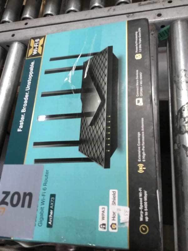Photo 1 of ***NO POWER CORD***
TP-Link AX5400 WiFi 6 Router (Archer AX73)- Dual Band Gigabit Wireless Internet Router for Streaming, Long Range Coverage