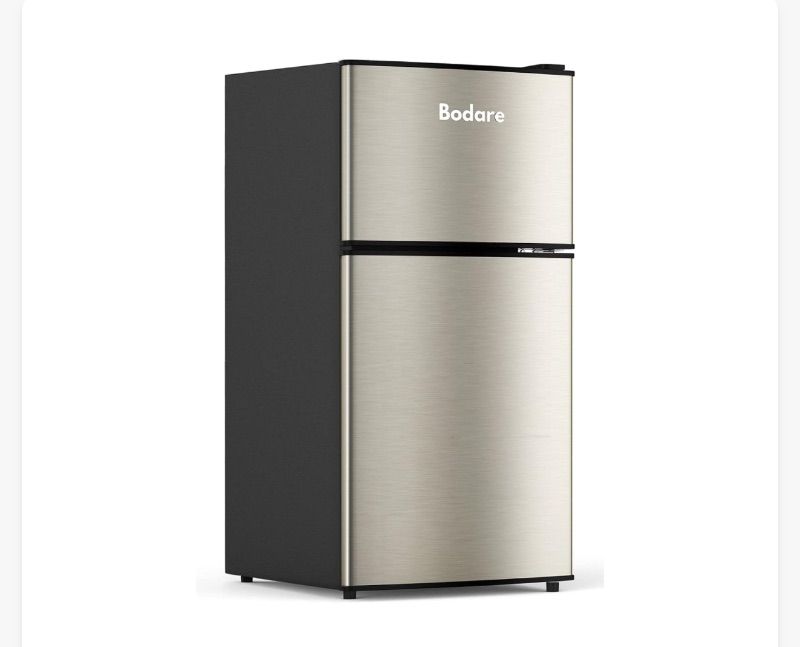 Photo 1 of Bodare Mini Fridge with Freezer Quite: 3.2 Cu.Ft Mini Refrigerator with 2 Doors - Energy-Efficient Compact Small Refrigerator - for Bedroom Dorm Office Apartment
