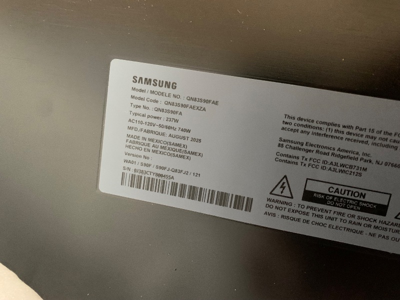 Photo 5 of SAMSUNG 83-Inch Class OLED S90F 4K Smart TV (2025 Model) NQ4 AI Gen3 Processor, 4K AI Upscaling Pro, OLED HDR +, Motion Xcelerator 144Hz, Samsung Vision AI, Alexa Built-in