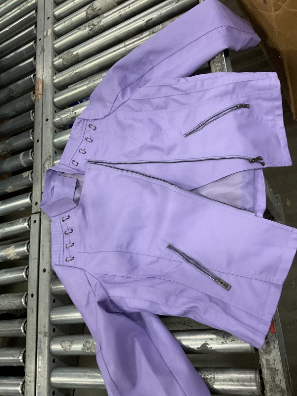 Photo 1 of *UNKNOWN SIZE**Motorcycle Biker Jackets for Women, Faux Leather Short Jacket, Women Jackets, Slim Casual Coat, Spring and Autumn Short Tops