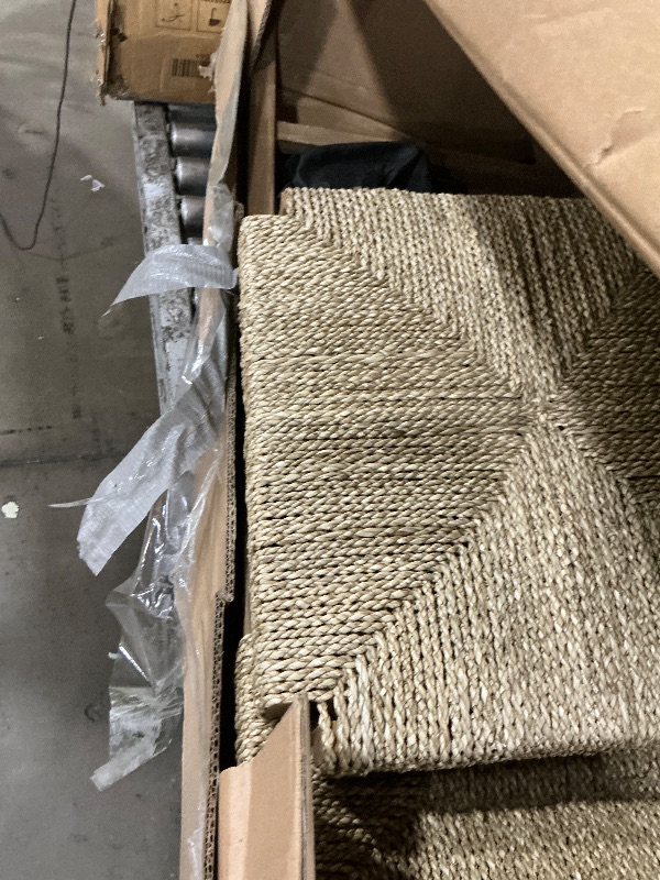 Photo 1 of **FOR PARTS ONLY**
DUHOME Wooden Rattan Dining Chairs Set of 2, Boho Farmhouse Cane Chairs with Natural Weave Seagrass Rope Seat, Armless Rattan Accent Chairs for Kitchen Dining Room,Living Room,Natural