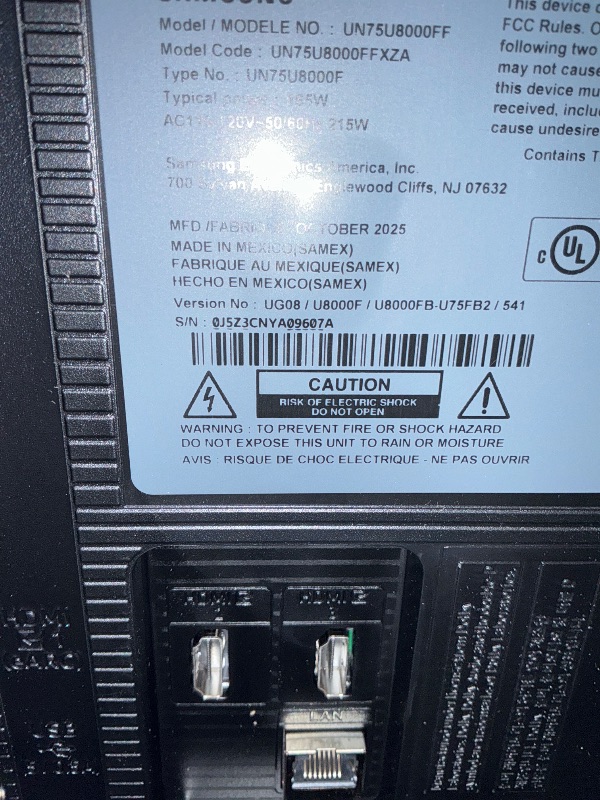 Photo 1 of Samsung 75-Inch Class Crystal UHD U8000F 4K Smart TV (2025 Model) Endless Free Content, Crystal Processor 4K, MetalStream Design, Knox Security, Alexa Built-in