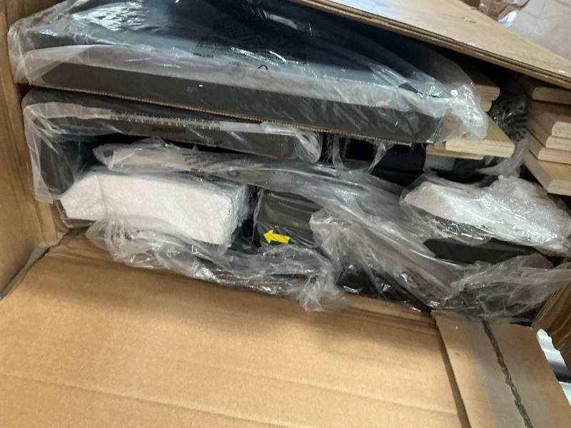 Photo 1 of  Queen Size Platform Bed Frame with Velvet Upholstered Headboard and Wooden Slats Support, Fully Upholstered Mattress Foundation/No Box Spring Needed/Easy Assembly, Black