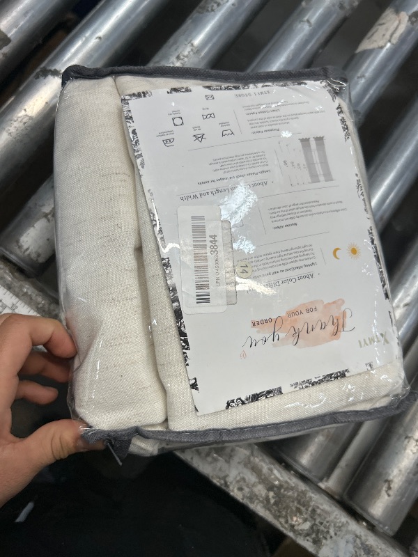 Photo 1 of 108 Inch Linen Curtains 2 Panels,With Heading Tape Hooks for Track System Back Tab,Stone Washed Cotton Flax Weave Sheer Extra Long Curtain for Living Room Bedroom,9FT 9 FT,Cream(Ivory/Off White)