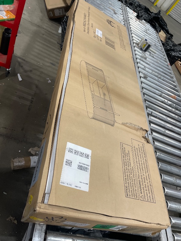 Photo 5 of Walker Edison Chloe Curved Reeded TV Stand, Sliding Doors, 65 Inch, 60 inch, Mocha