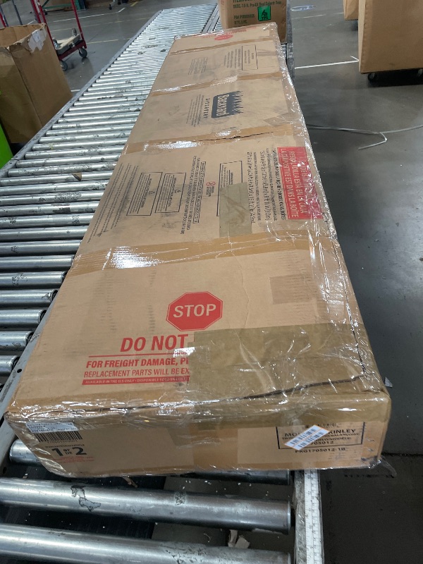 Photo 1 of ***PARTS ONLY/SEE NOTES*** Backyard Discovery Mount Mckinley Cedar Wood Swing Set with Wave Slide, Play Deck, Double Rock Wall, Rope Ladder, Web Swing, Belt Swings, Toy Telescope, Steering Wheel, Sandbox Area, Outdoor Playset