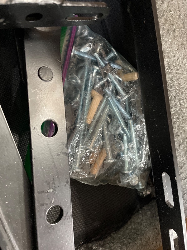 Photo 1 of *INCOMPLETE* Merax Teddy Fleece Full Size Upholstered Platform Bed with Hydraulic Storage System, Gray
