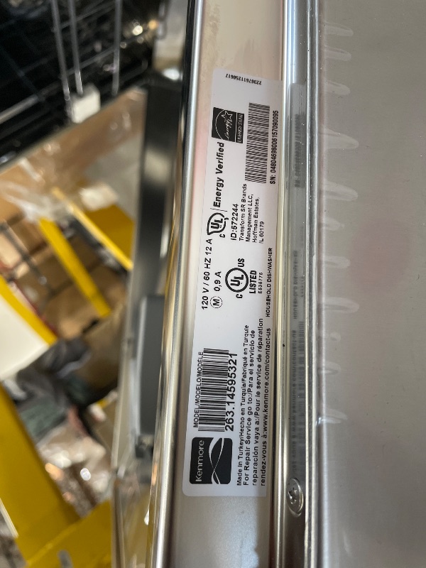 Photo 1 of ***PARTS ONLY***Kenmore 22-14595 24" Built-In Dishwasher - UltraWash, SmartWash, Sanitize Rinse, SmartDry and Leak Detection - 14 Place Settings - 51 DBA - ENERGY STAR Certified - 24" - Stainless Steel