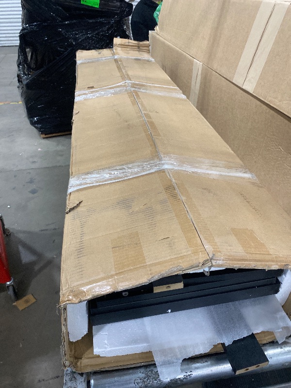 Photo 1 of **INCOMPLETE/SEE NOTES** GarveeHome 70 Inch Fireplace TV Stand with 36 Inch Electric Fireplace, 12 Colors LED Lights, 750W/1500W for Max 80 Inch TV, 2 Tier Storage 2 Door Cabinet Tv Stand with Fireplace