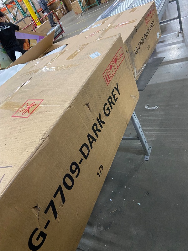 Photo 1 of **BOX 1 AND 3 ONLY**
JOUNLOUS Convertible Sectional Sofa, 78'' Dark Grey Couches for Living Room, Sectional Couch with Reversible Storage Ottoman, 3-Seat L-Shaped Couch for Living Room, Apartment, Office, Small Space