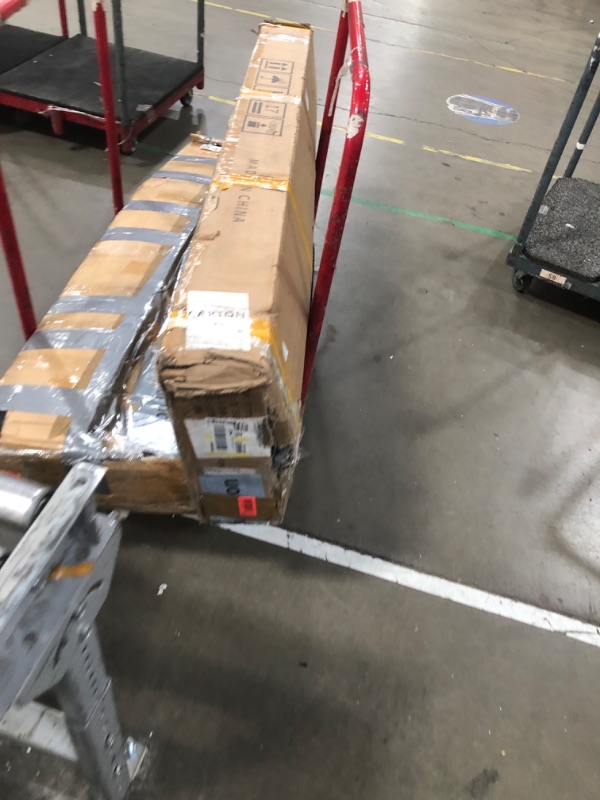 Photo 1 of ***PARTIAL SET - PRICE ADJUSTED***
DWVO 6x4.4 FT Resin Storage Shed with Fence-Style and Side Windows (Missing boxes)*