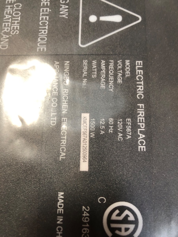 Photo 1 of """"""Fire Place Only, PERFECT"""" OneBlis 80" Fireplace TV Stand with 50" Smart Fireplace, Modern Fire Place Entertainment Center, Adjustable TV Console with 12-Color LED Lights, for Living Room, Black