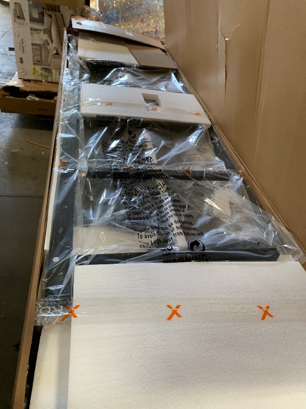 Photo 1 of ***********INCOMPLETE ITEM, THIS IS ONLY BOX #2 OUT OF 2 TOTAL*********
X Rocker BattleBunk Twin Size Gaming Bunk Bed, Durable Metal Frame with Built-in Gaming Desk and Shelving, Black and Red