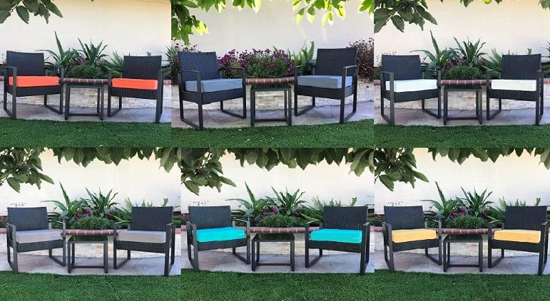 Photo 1 of Midnight Dark Navy Outdoor Patio Chair Cushion Seat Pillow Covers