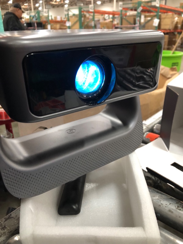 Photo 1 of ?Buit-in Google TV & Voice Control?Smart Projector with WiFi 6 and Bluetooth, 4K Support Movie Outdoor Projectors Compatible with Netflix/Prime Video/YouTube, Auto Focus Home Proyector (Grey)