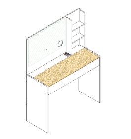 Photo 1 of  Ivy Bronx SZT-01/02 vanity desk