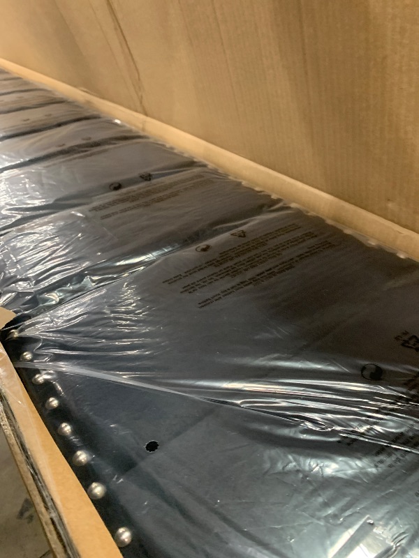 Photo 1 of *** PARTIAL SET - BOX 1/2 ONLY *** DWVO King Size Bed Frame with 4 Storage Drawers and RGB LED Lights, Velvet Upholstered Platform Bed with Charging Station and Bookcase Storage Headboard, No Box Spring Needed, Easy Assembly, Black