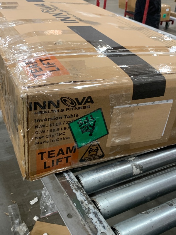 Photo 1 of ***PARTS ONLY***INNOVA HEALTH AND FITNESS ITM5900 Advanced Heat and Massage Inversion Table, Gray/Black