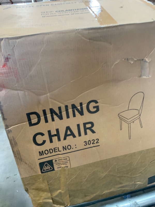 Photo 1 of **Only One** 
MALOL 7-Piece Rectangular Dining Table Set for 6, 63" Industrial Kitchen Table with 6 Upholstered Curved Back Dinner Chairs for Dining Room, Kitchen, Living Room, Brown+Beige